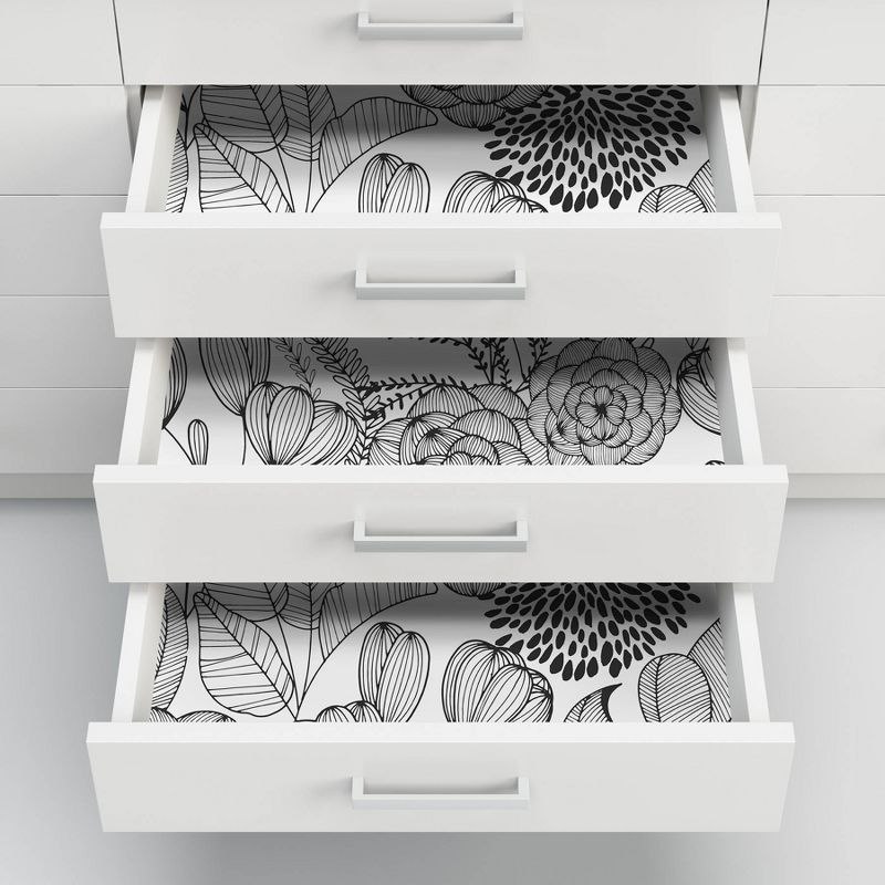 NuWallpaper Secret Garden Peel and Stick Wallpaper Black