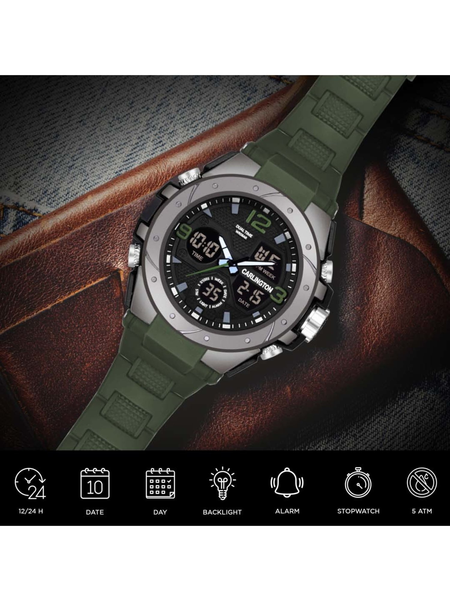 CARLINGTON Endurance 9105 Analog-Digital Watch for Men