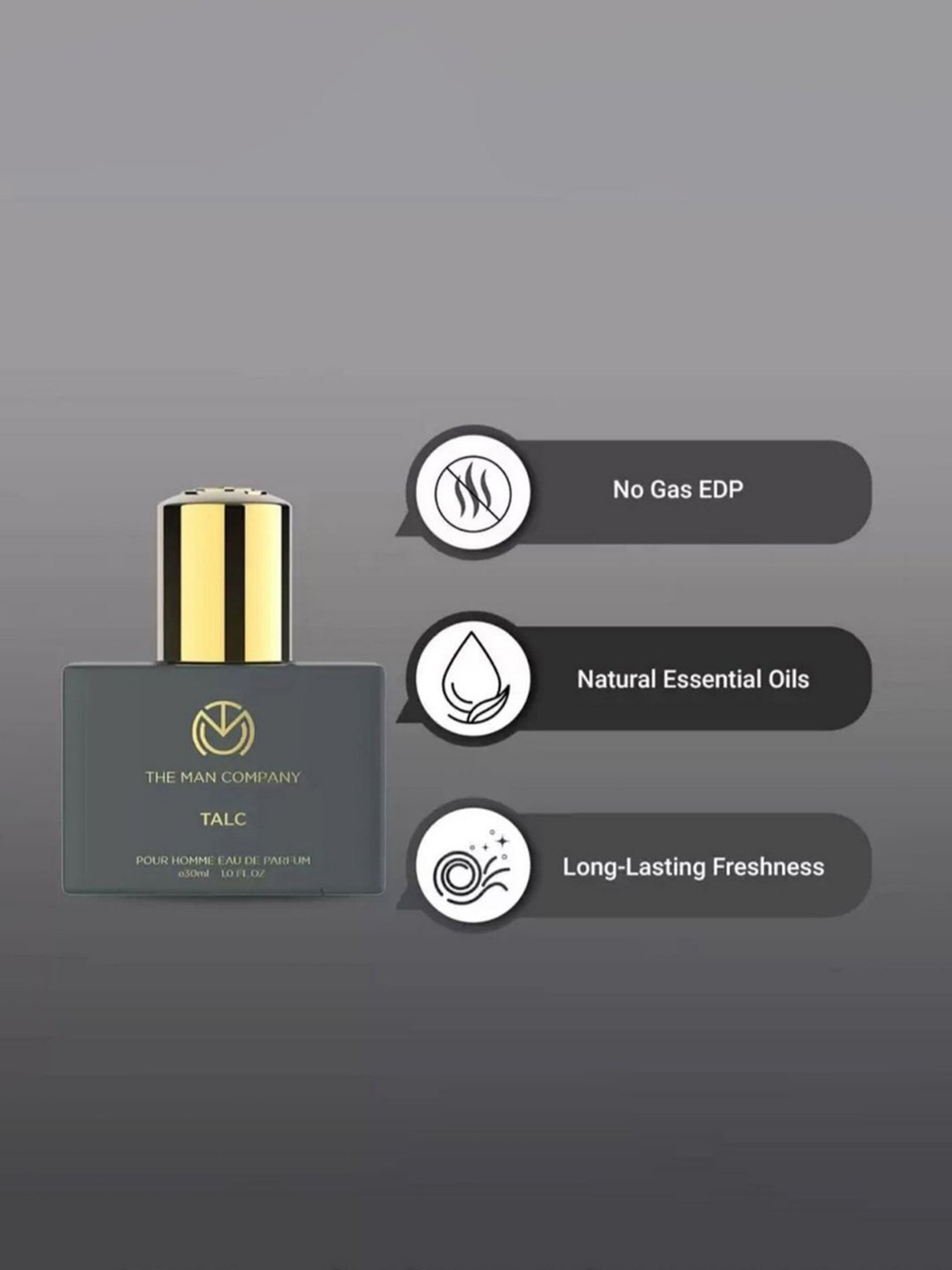 THE MAN COMPANY Talc Pour Homme Eau de Parfum & Body Parfum Bleu Set for Men & Women