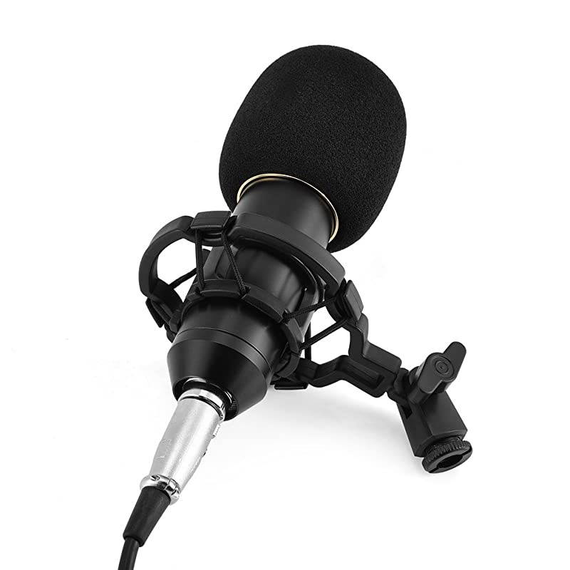 Cardioid Condenser Microphone BM-900 Kit, Podcast Recording Microphone with Stand Professional Condenser Studio Broadcasting Microphone