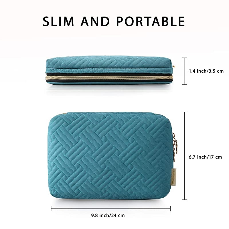 Electronic Organizer  Travel Cable Organizer Bag for Hard Drives, Cables, Charger, Phone, USB, SD Card (Teal-Women-Small)