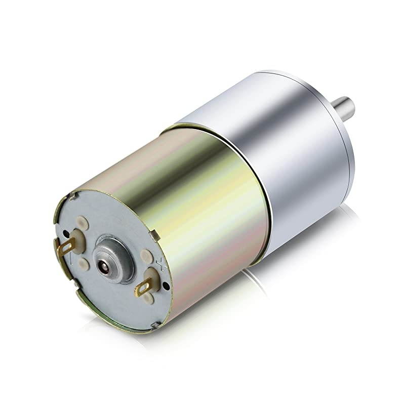DC 12V 5RPM Gear Motor High Torque Electric Micro Speed Reduction Geared Motor Centric Output Shaft 37mm Diameter Gearbox