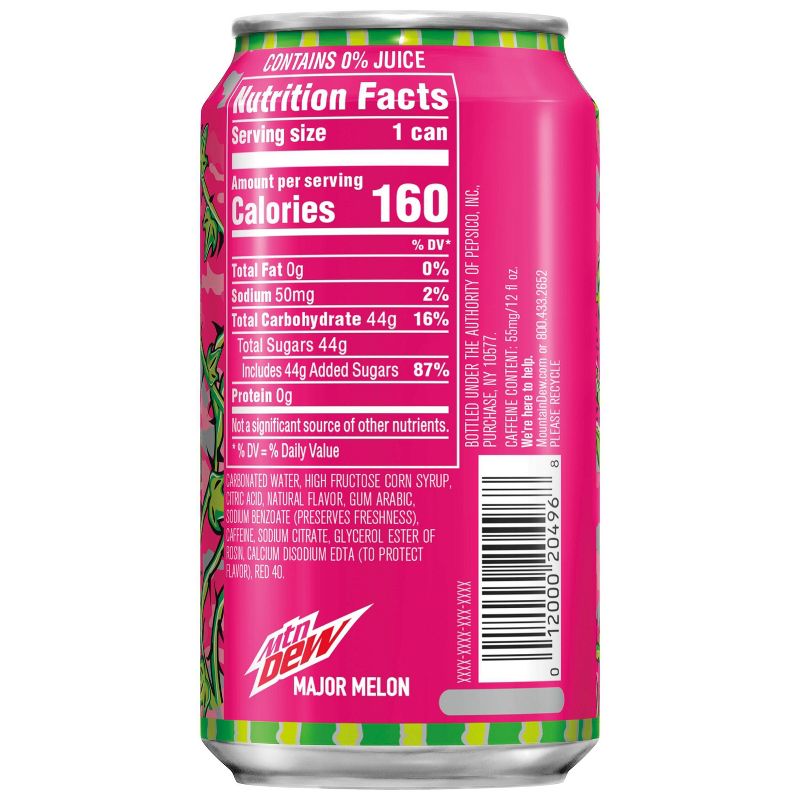 Mountain Dew Major Melon - 12pk/12 fl oz Cans
