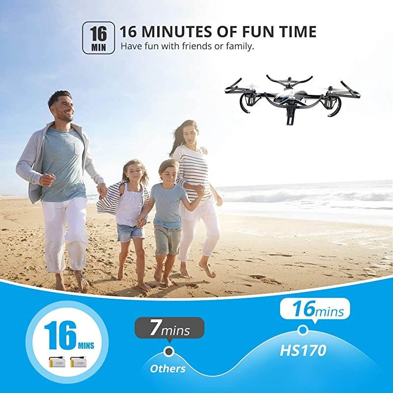 HS170 Mini Drone for Kids Adults RC Nano Quadcopter with 2 Batteries Altitude Hold Headless Mode 3D Flips One Key TakeOff and Speed Adjustment Easy Toy for Beginners