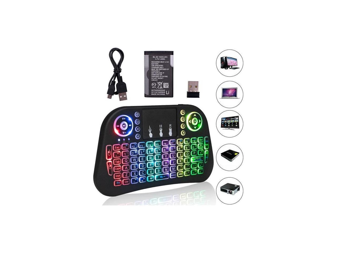 Mini i10 2.4G Air Mouse Wireless Keyboard with Touchpad Black