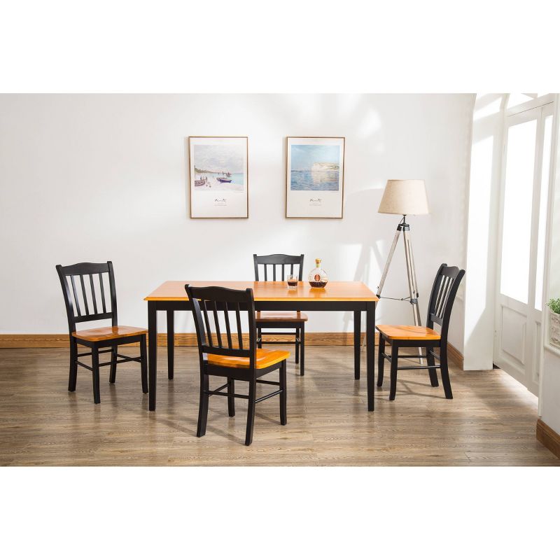 5pc Shaker Dining Set Wood/Black/Oak - Boraam Industries