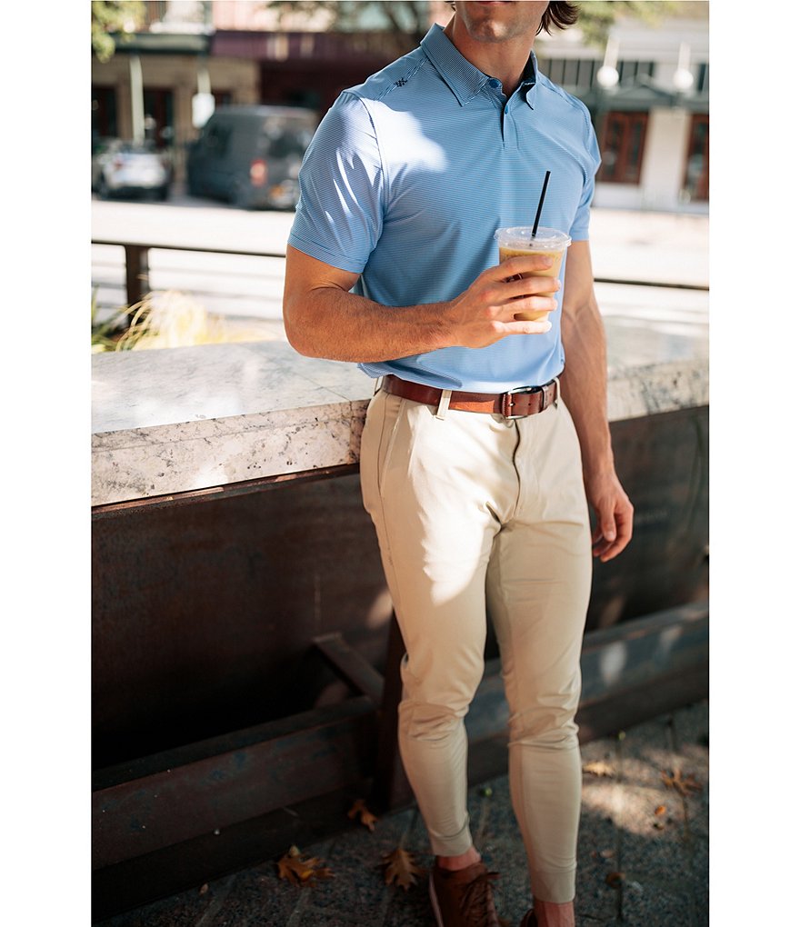 Rhone Commuter York Stripe Short-Sleeve Polo Shirt