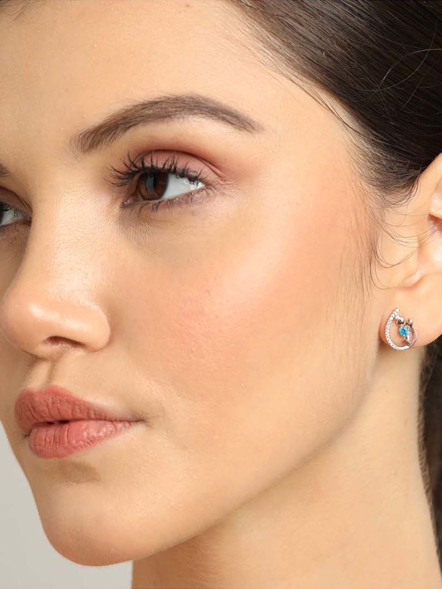 Clara 92.5 Sterling Silver Heart Earrings for Women