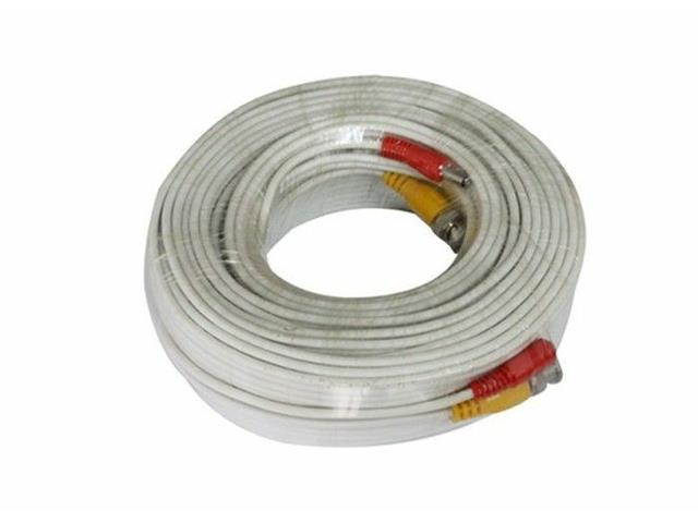 4 X 200FT SECURITY CCTV CAMERA CABLE SURVEILLANCE WHITE VIDEO BNC CORD POWER