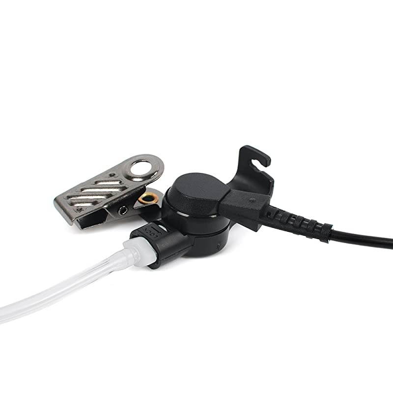 35mm Police Listen Only Acoustic Tube Earpiece with One Pair Medium Earmolds for Speaker Mics