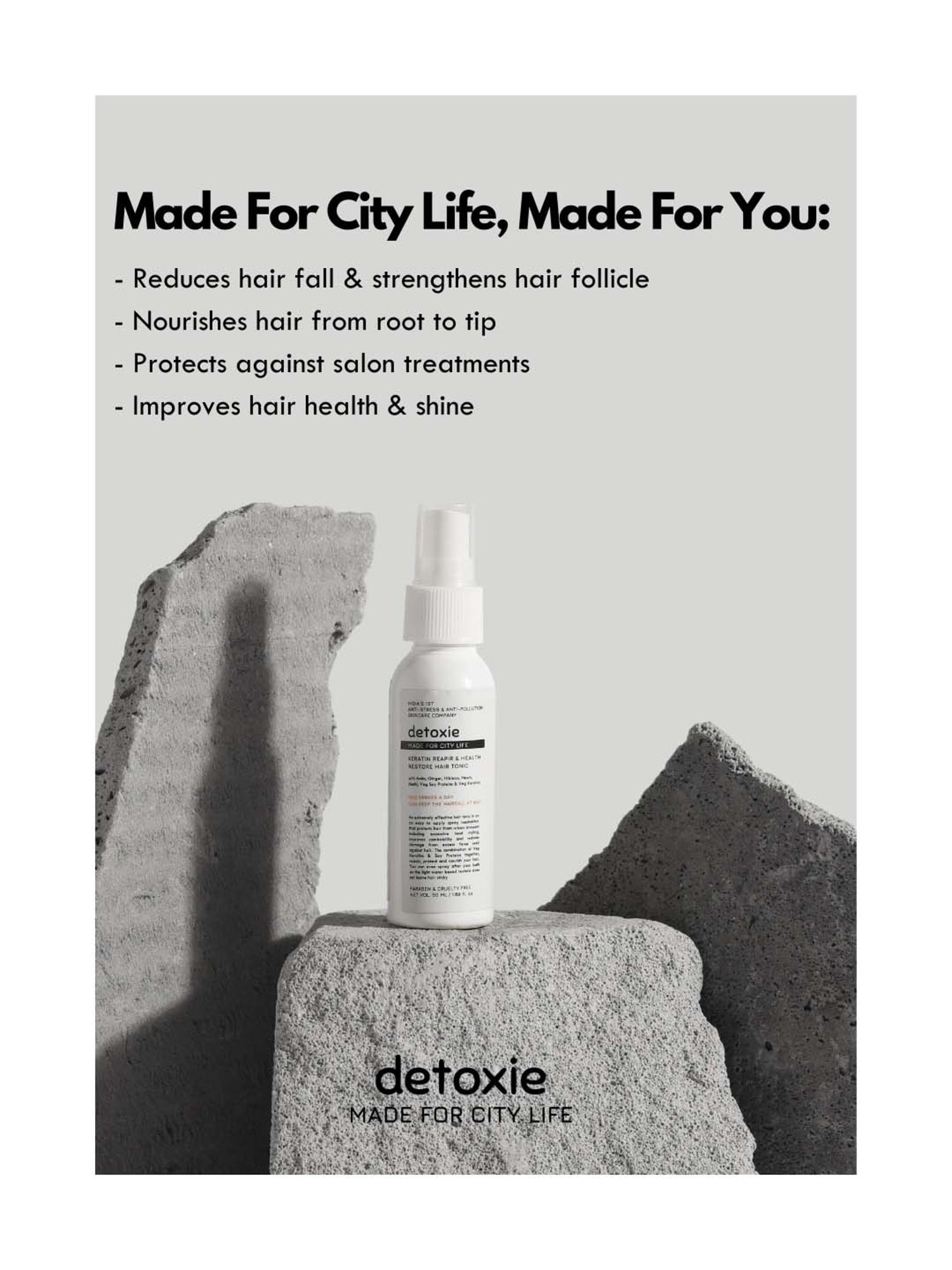 Detoxie Keratin Reapir & Health Restore Hair Tonic - 50 ml