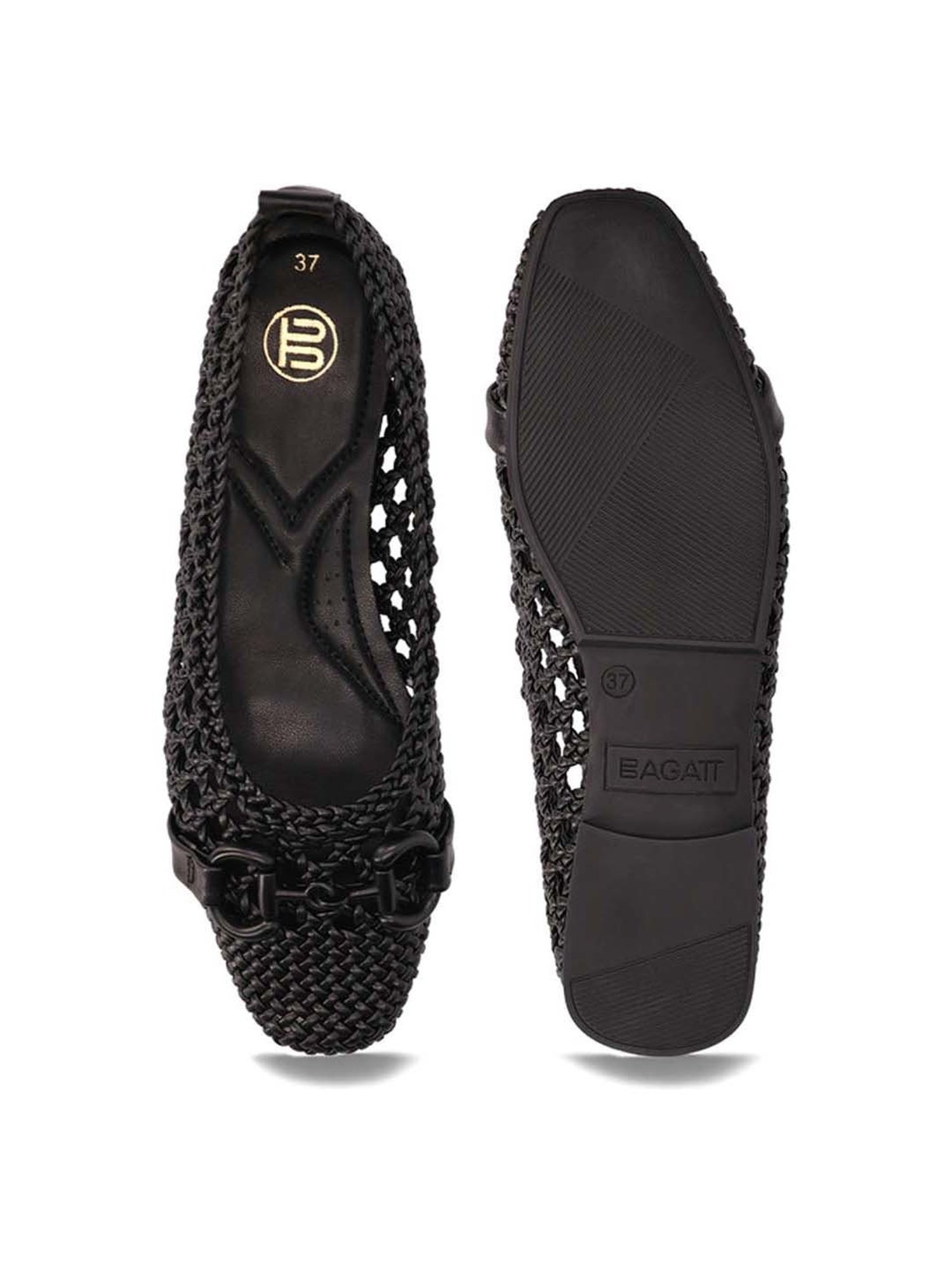 BAGATT Women's Amalia Black Flat Ballets