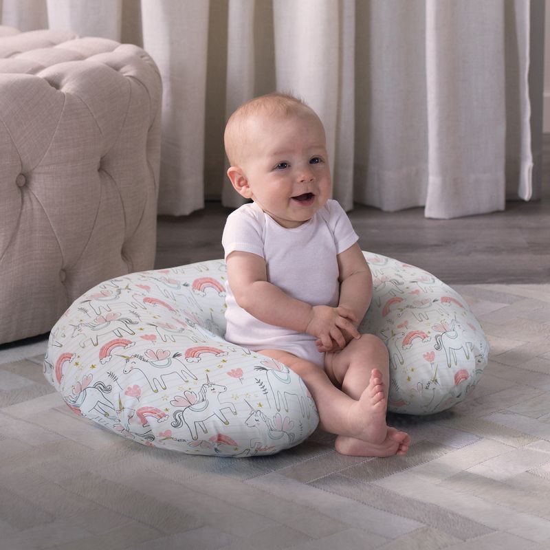 Boppy Original Nursing Pillow Cover - Gray Gold Giraffes