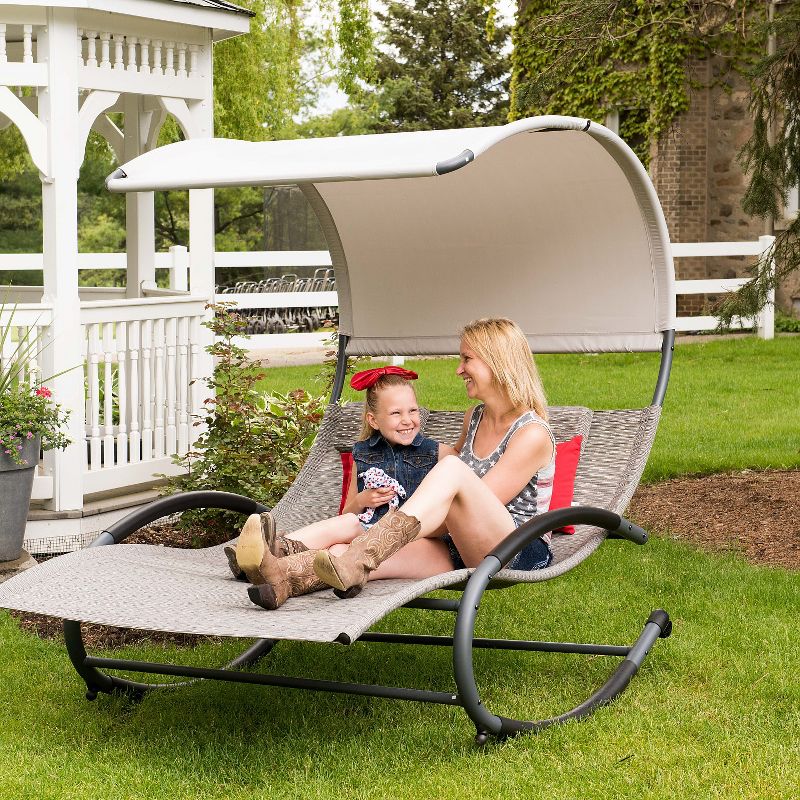 Vivere Sienna Steel Double Chaise Rocker