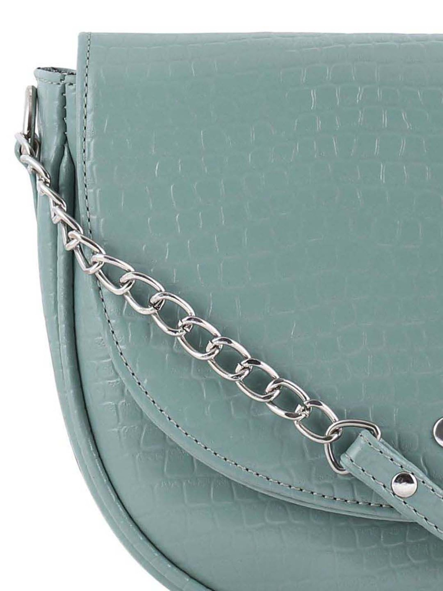 Toteteca Green Textured Medium Sling Handbag