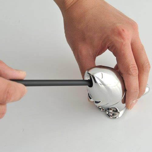 Alessi "Kastor Pencil Sharpener in Chrome Plated Zamak