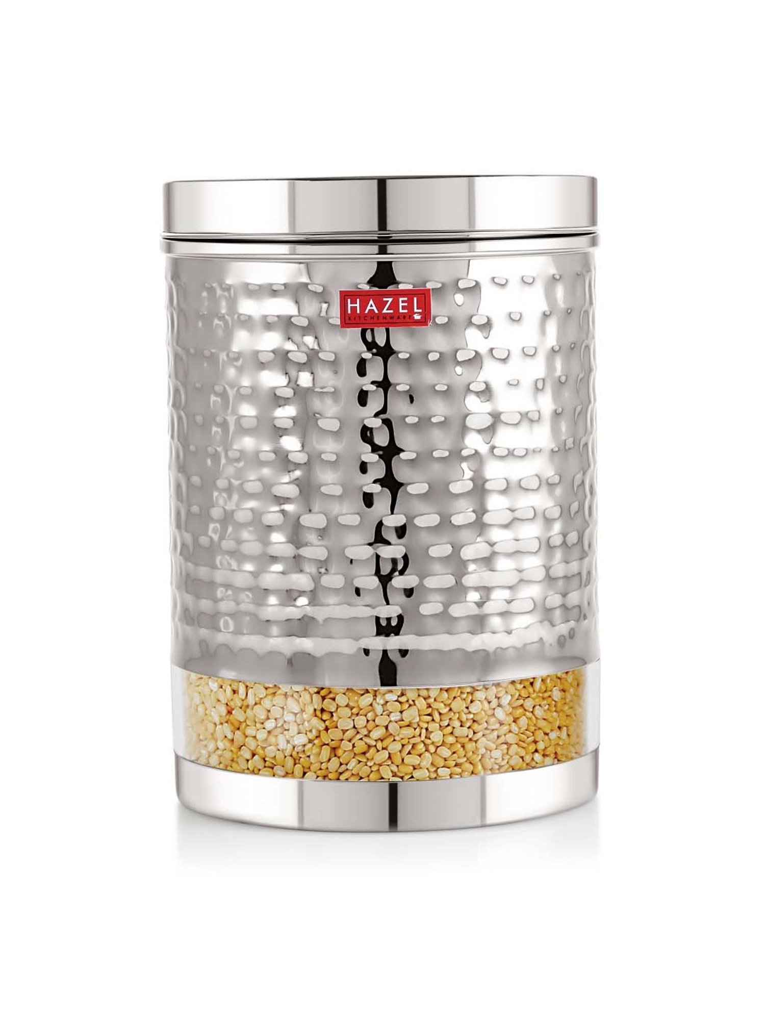 Aristo Silver Stainless Steel Storage Containers with Base Stand - Set of 7