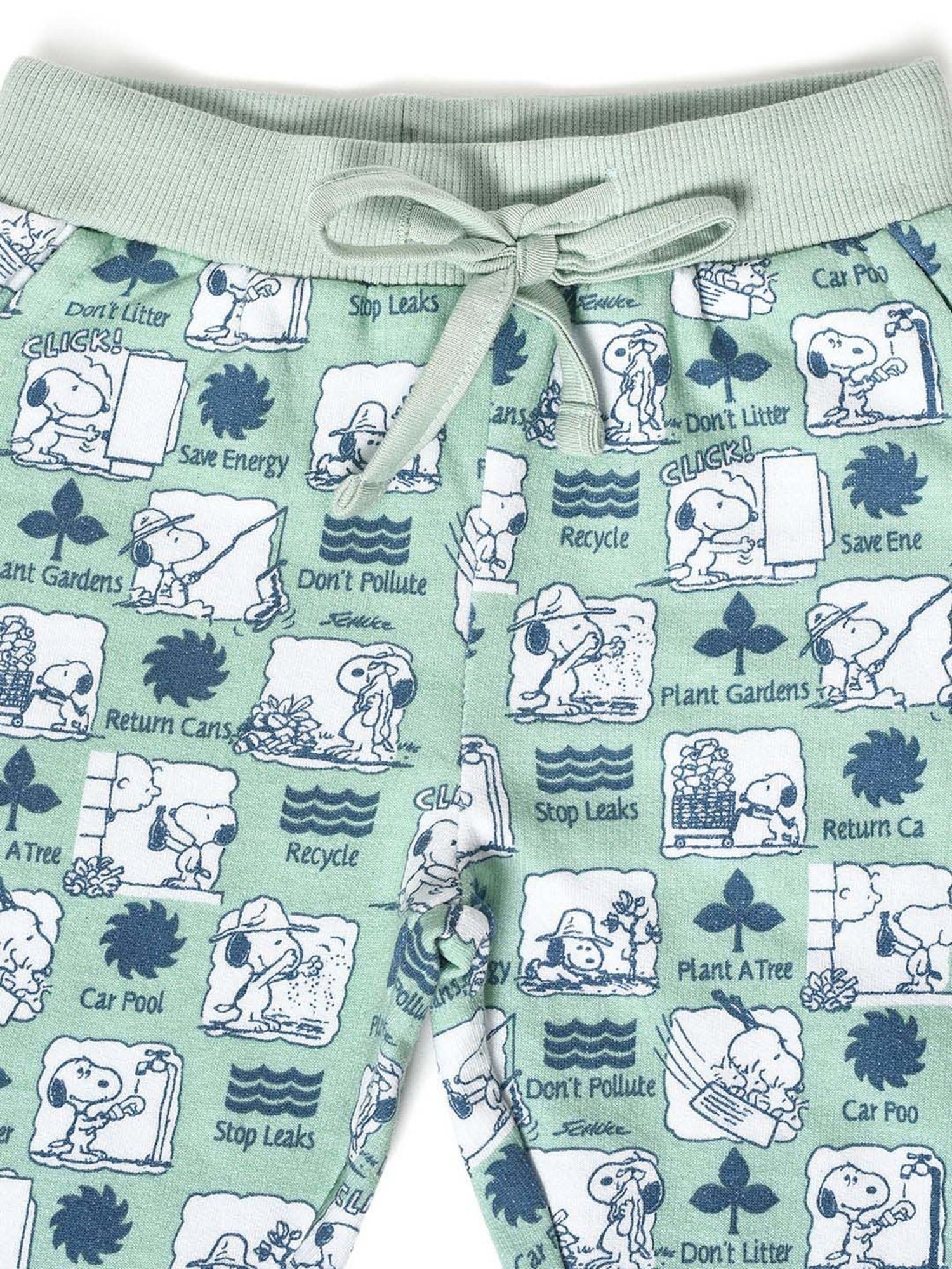 MiArcus Kids Green & White Cotton Printed Full Sleeves Sweatshirt Set