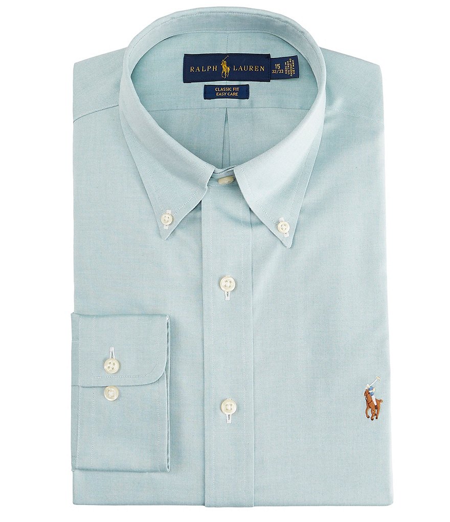 Gold Label Roundtree & Yorke Non-Iron Fitted Button-Down Collar Solid Dress Shirt