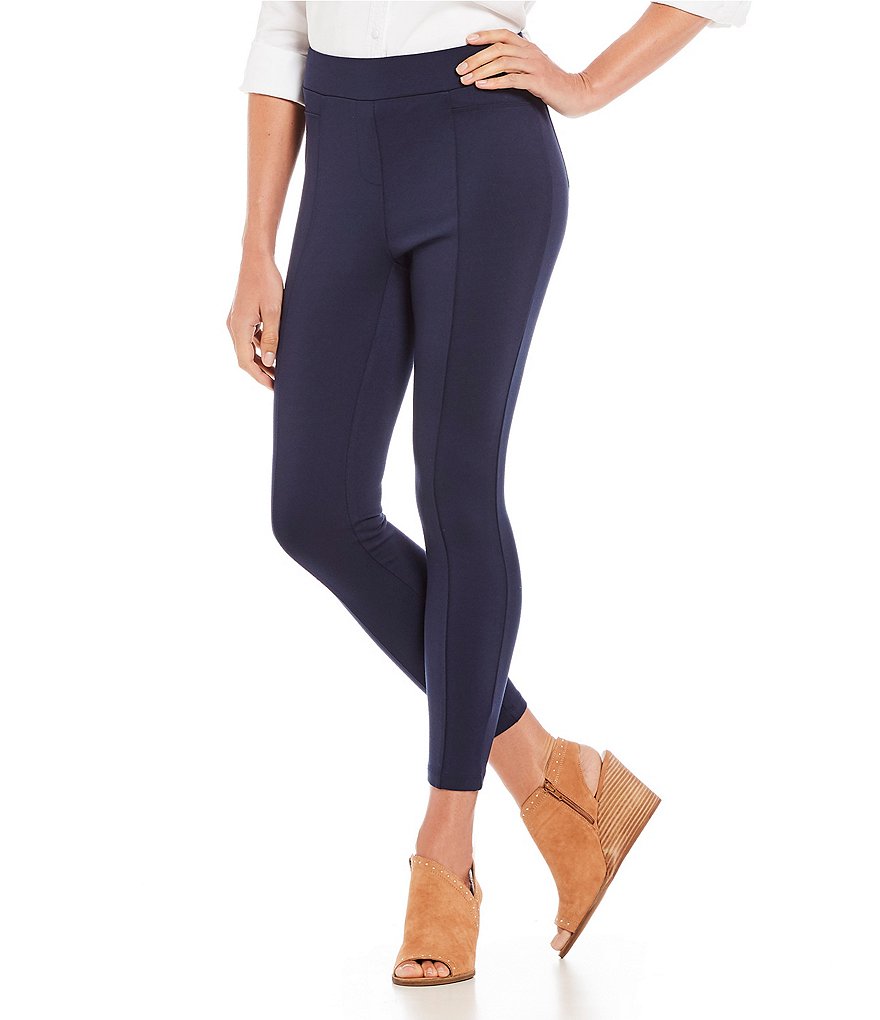Intro Petite Size Bella Solid Double Knit Slim Her Leggings