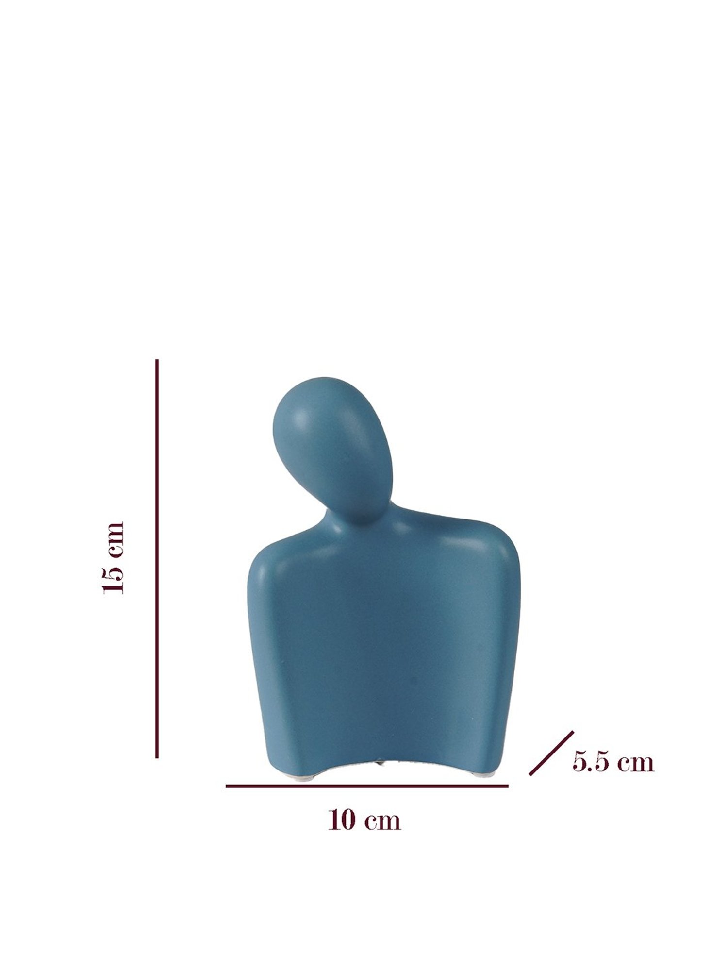 The Artment Decorative Human Set of 2 Sclupture Blue Polyresin Showpiece Figurine