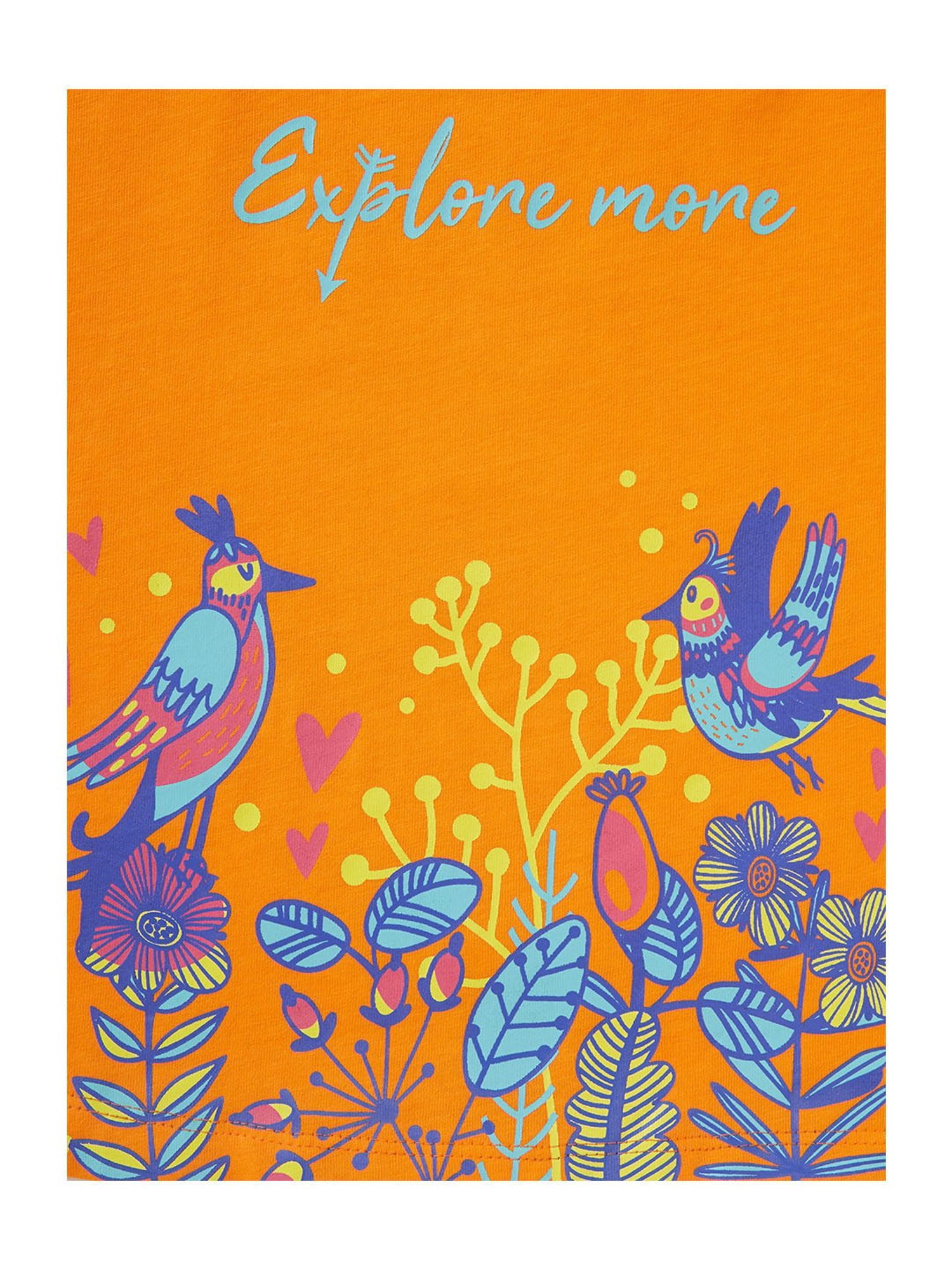 Cub McPaws Kids Orange Printed  Top