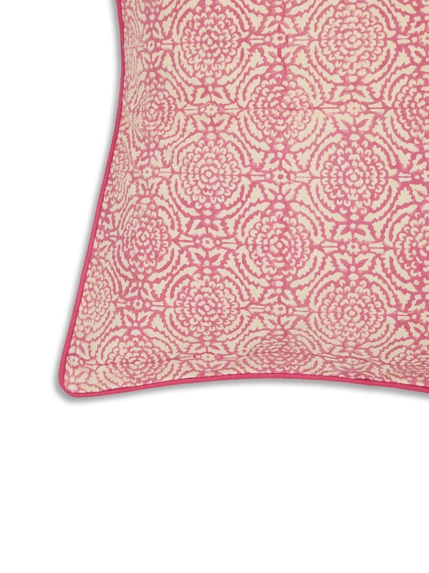 Fabindia Shalimar Pink Cotton Cushion Cover