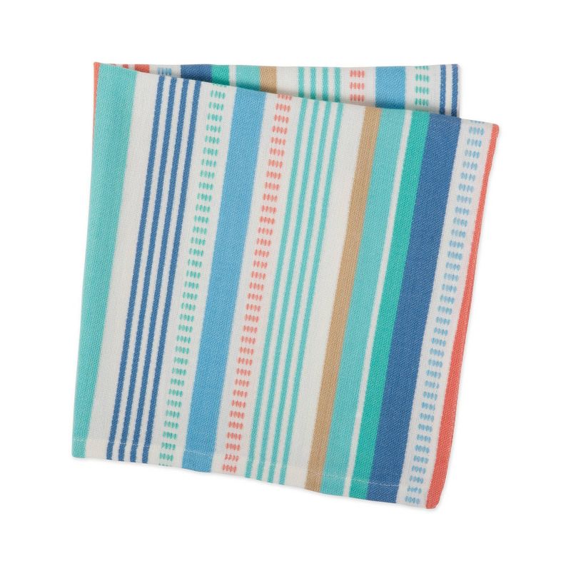 6pk Cotton Seashore Stripe Napkins - Design Imports