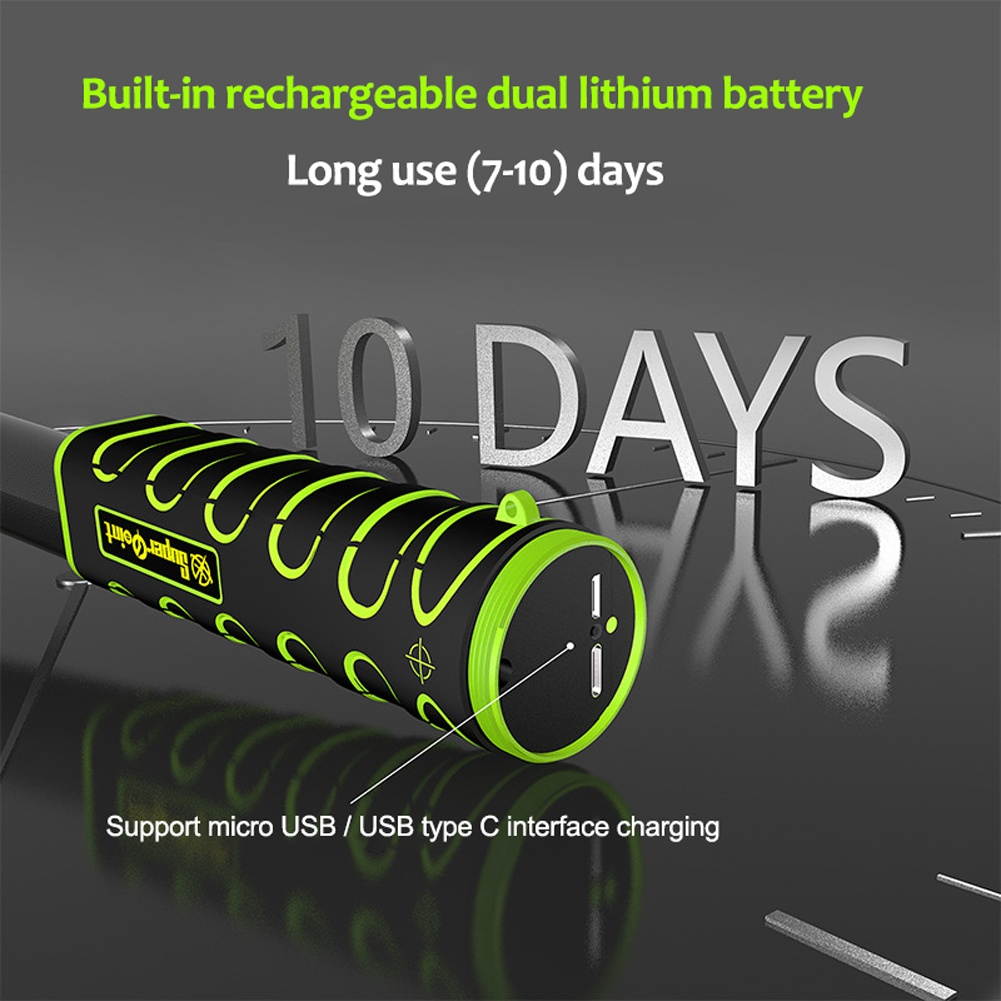 USB Rechargable Handheld Metal Detector Underwater Treasure Finder 5.9 Inch Search Coil Dive Mode Waterproof Outdoor Treasure Finder IP68 Waterproof Level Sound Vibrations Alarm Function with LED