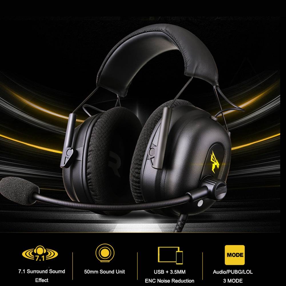 Somic G936N Gaming Headset 7.1 Virtual Gamer Headphone 3.5mm Wired Surround Sound Stereo Earphones with Mic for PS4 PC Games