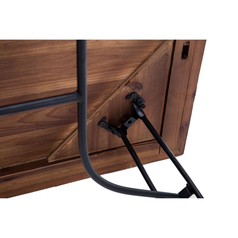 54" Lantana Reclaimed Wood Dining Table/Desk Brown/Black - Summerland Home