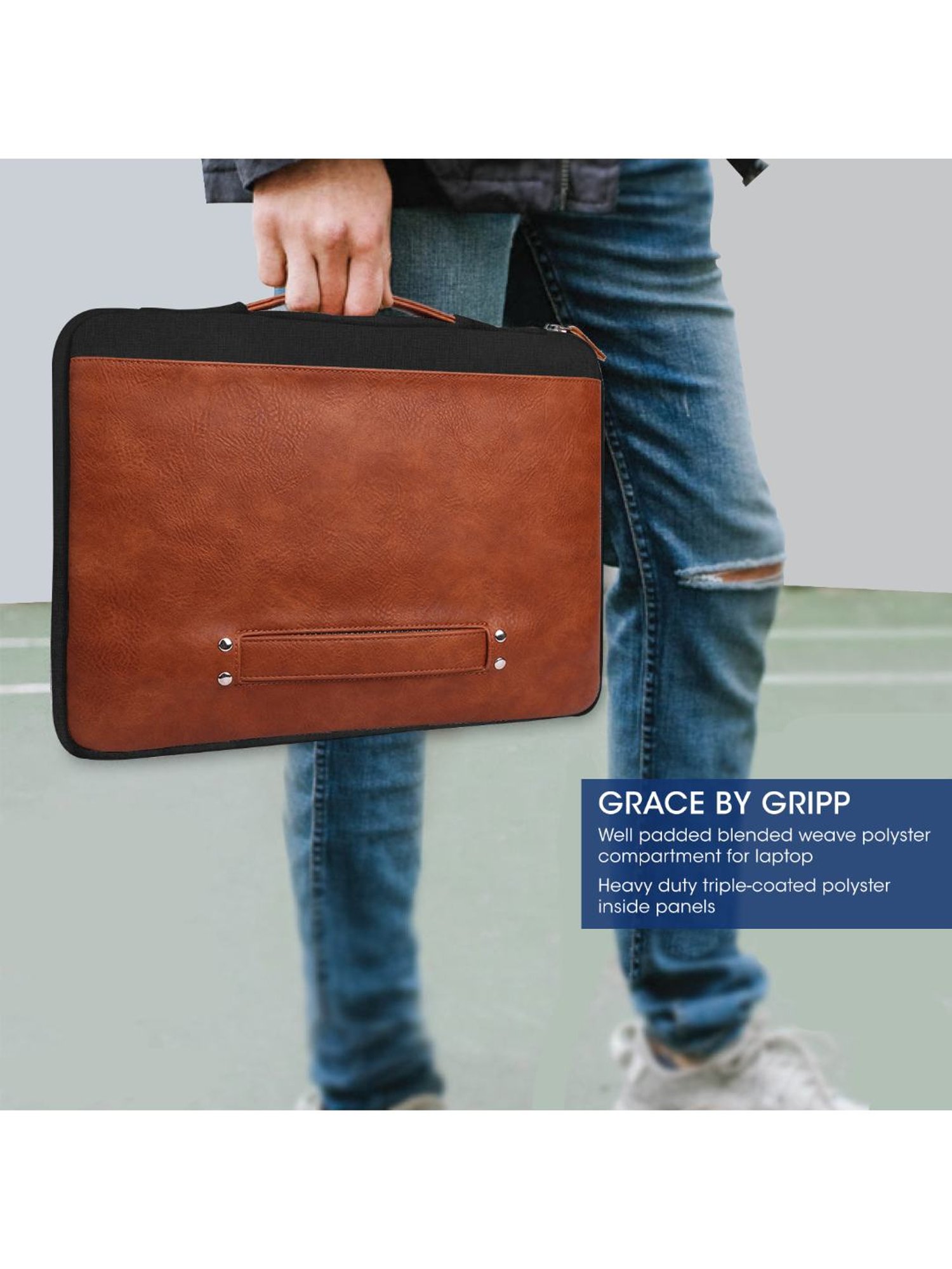 Gripp Grace Drop Proof Laptop Sleeve For 13-13.3 Inch Macbook Air (Black)
