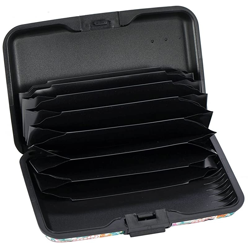 Mini RFID Aluminum Wallet Credit Cards Holder Business Card Case Metal ID Case for Men Women Butterfly