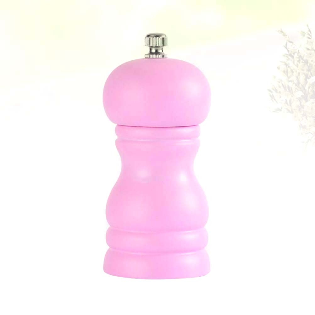 1pc Manual Wooden Pepper Grinder Household Ceramic Core Pepper Mill Salt Container Kitchen Gadget for Home (Blue)