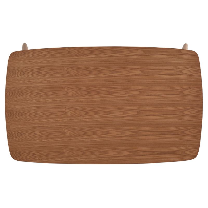 7pc 60" Cortland Danish Modern Natural Dining Set Natural/Beige - Inspire Q