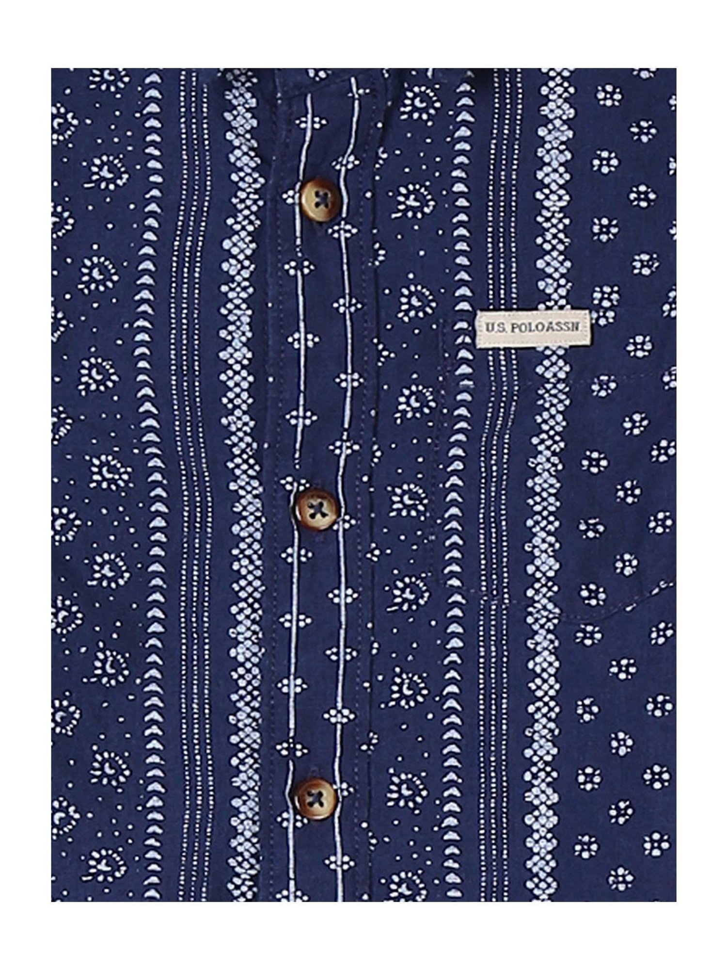 U.S. Polo Assn. Kids Navy Printed Shirt