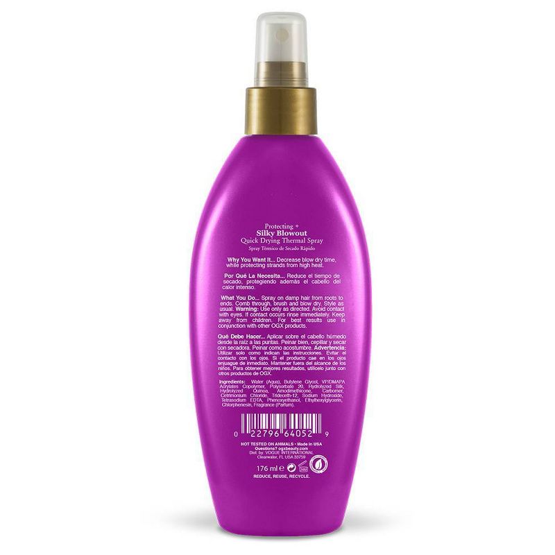 OGX Protecting + Silk Blowout Quick Drying Thermal Spray - 6 fl oz