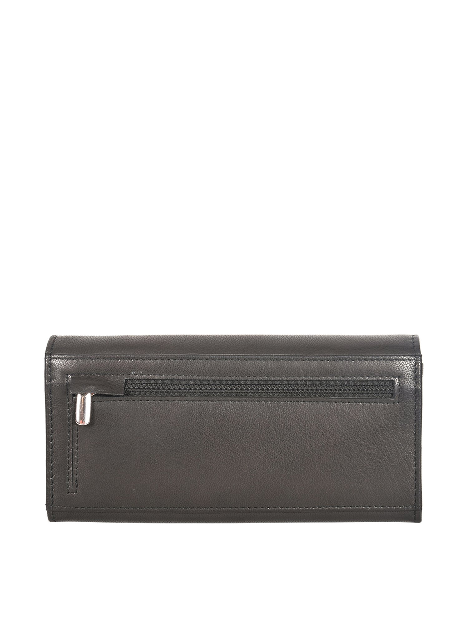 SASSORA Black Solid Rfid Wallet for Women