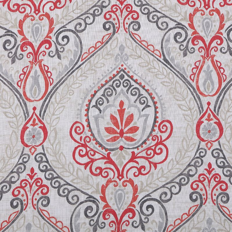 French Damask Shower Curtain with Liner Coral - Hookless