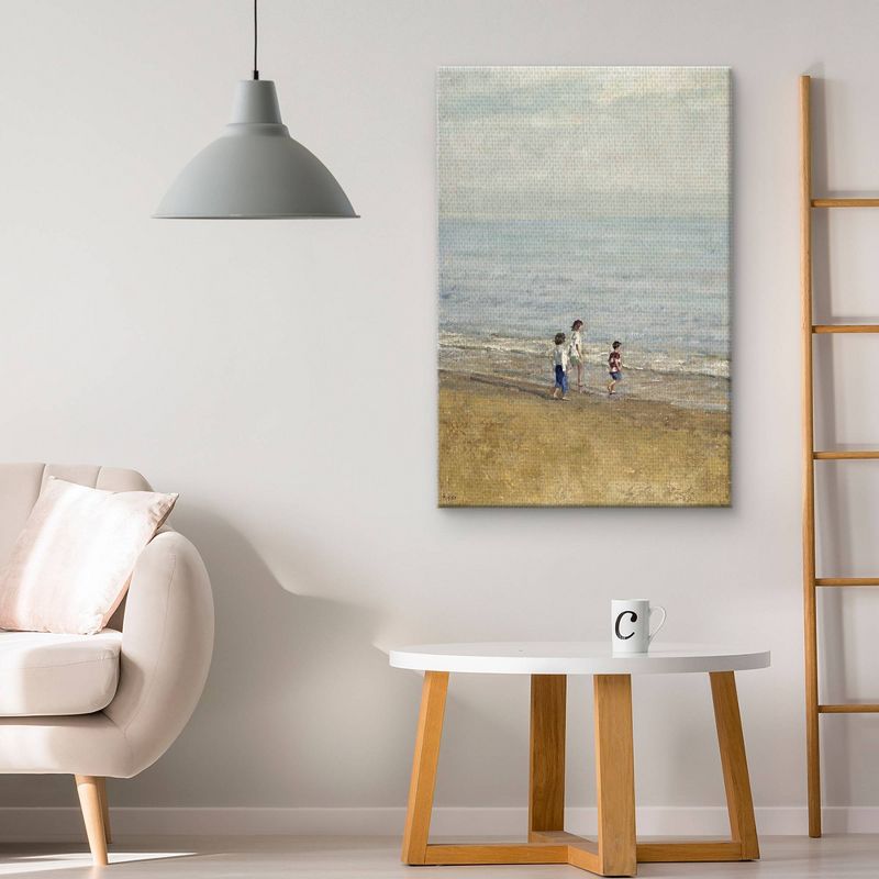24" x 36" Games on the Beach by Alicia Grau Art on Canvas - Fine Art Canvas