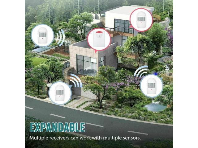 Wireless Driveway Alarm Infrared Motion Sensor Home Alert Security System IP44