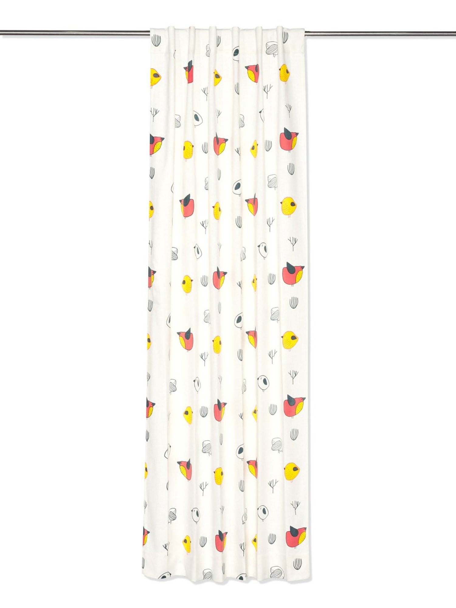 Fabindia Home Tropical Printed Pink Cotton Door Curtain (7ft)