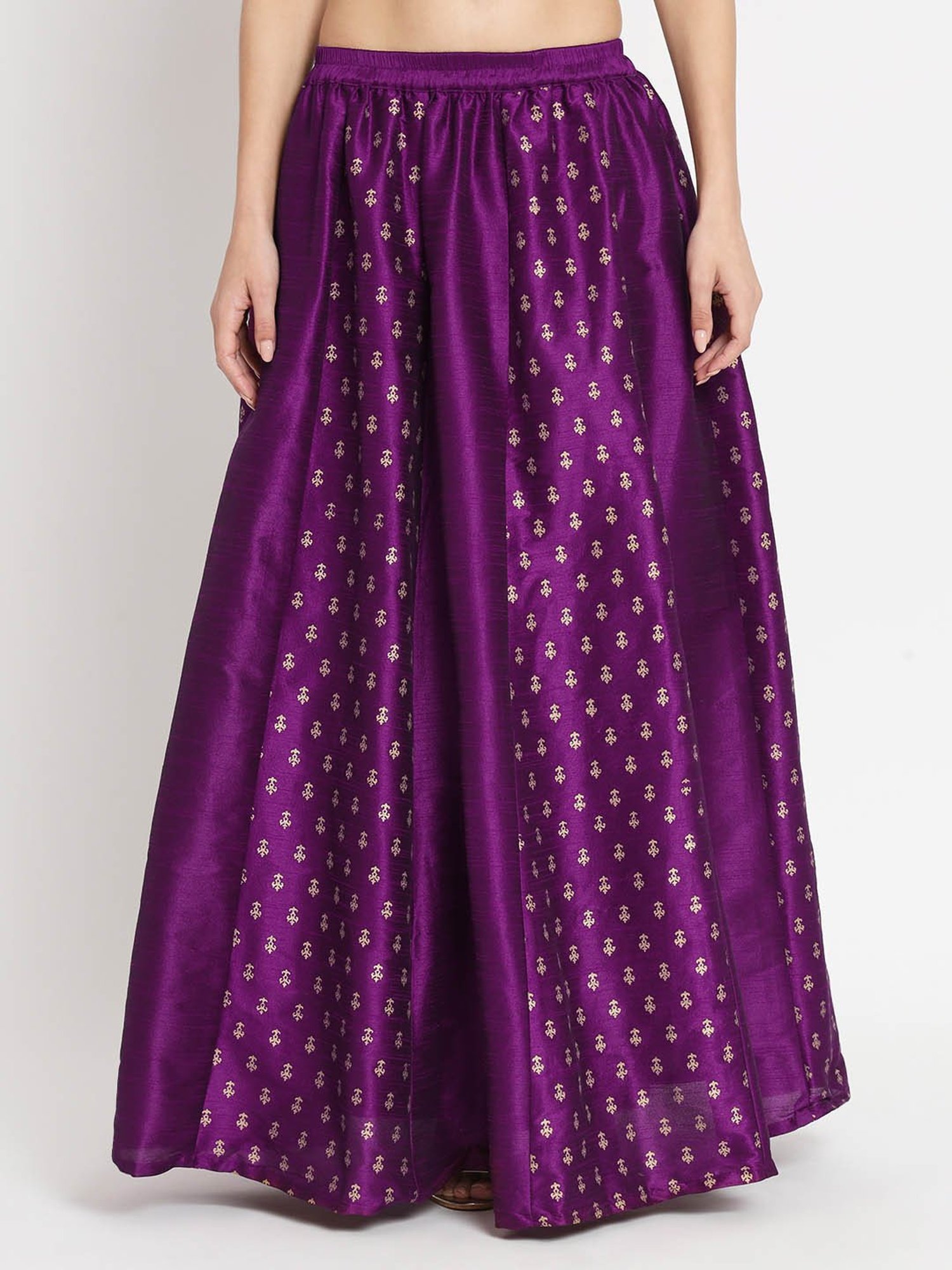 studiorasa Purple Hand Block Print Lehenga Set