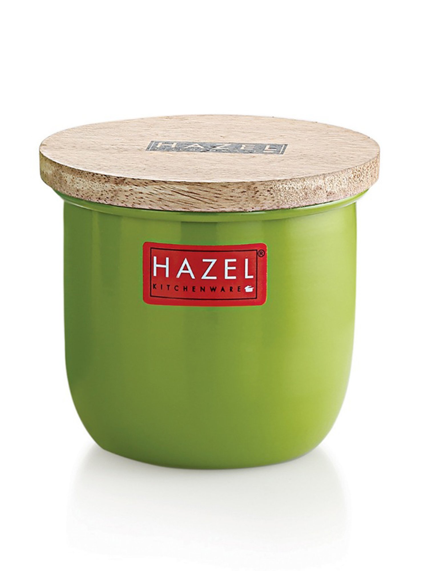 HAZEL Green Galvanised Iron Dry Fruits Box with Lid - Set of 4 (0.25L)
