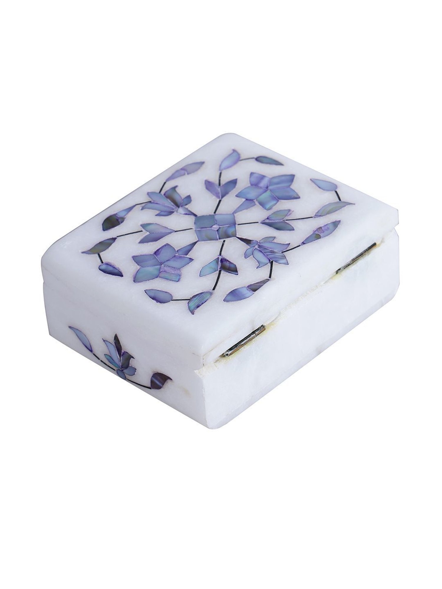 Aapno Rajasthan Blue & White Marble Jewellery Box