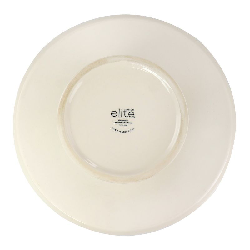 Gibson Elite Anaya 12 Inch Hand Painted Stoneware Cake Stand