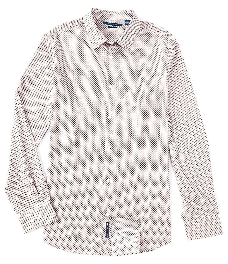 Visconti Big & Tall Check Skulls Print Long-Sleeve Woven Shirt