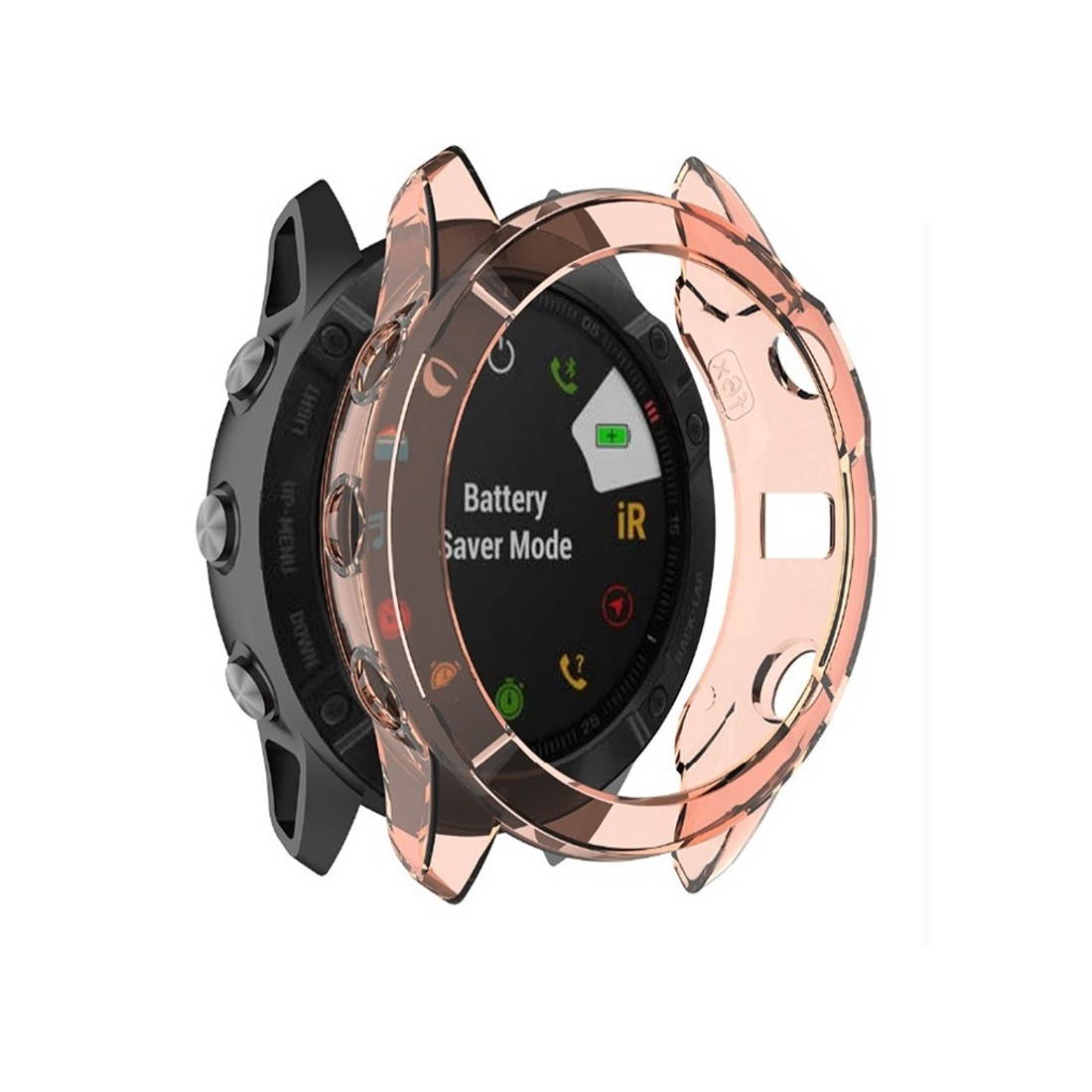 For Garmin Fenix 6X TPU Half Coverage Smart Watch Protevtice Case
