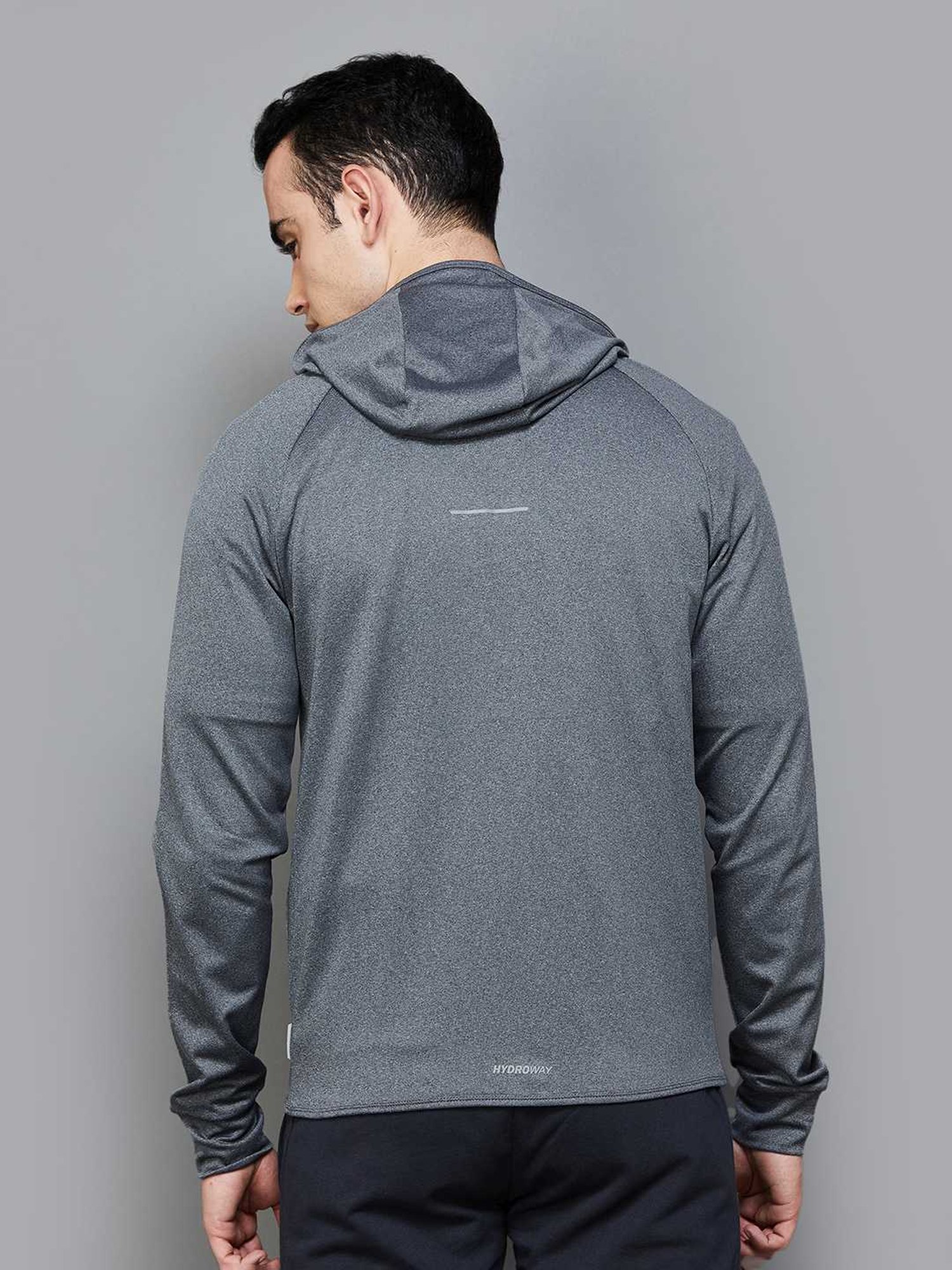 KAPPA Black Regular Fit Hooded T-Shirts