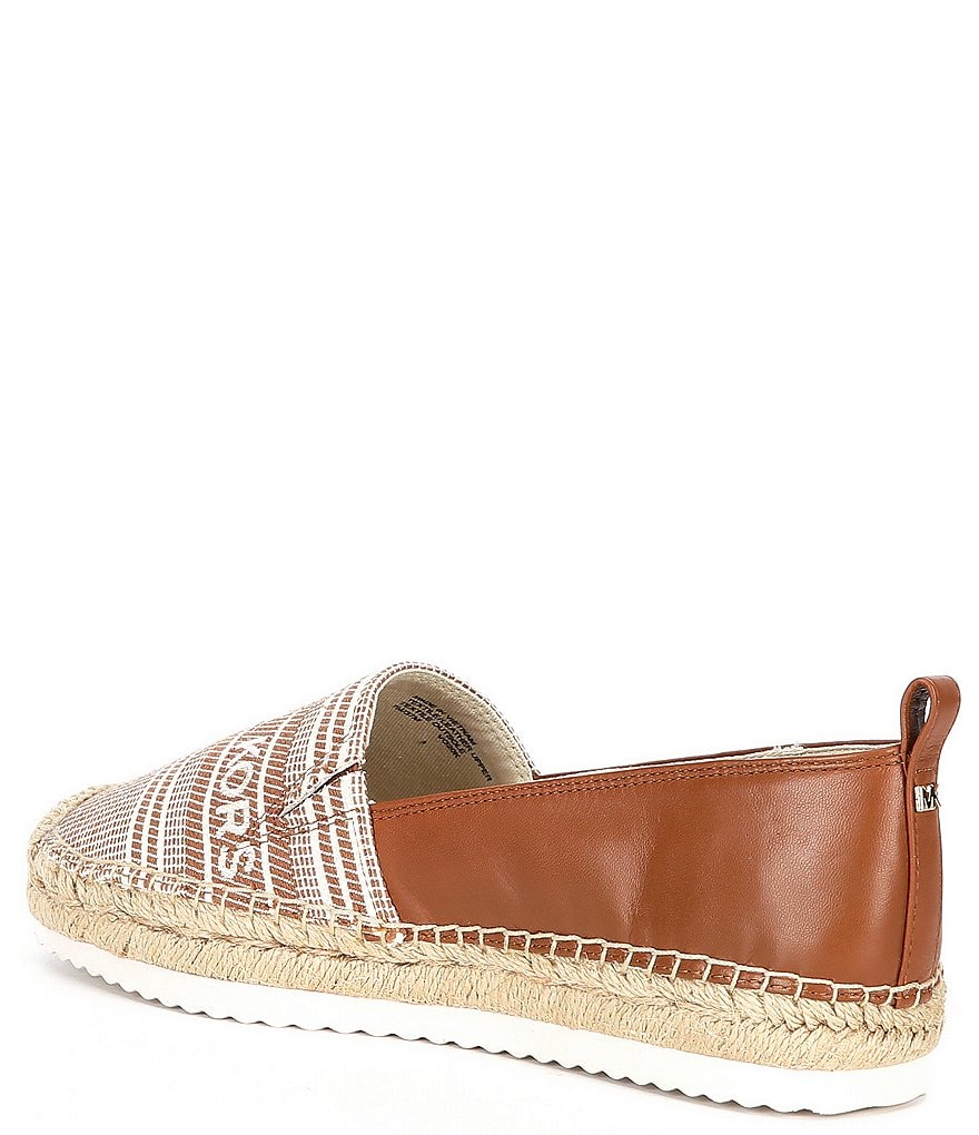 MICHAEL Michael Kors Lenny MK Logo Stripe Jacquard Espadrilles